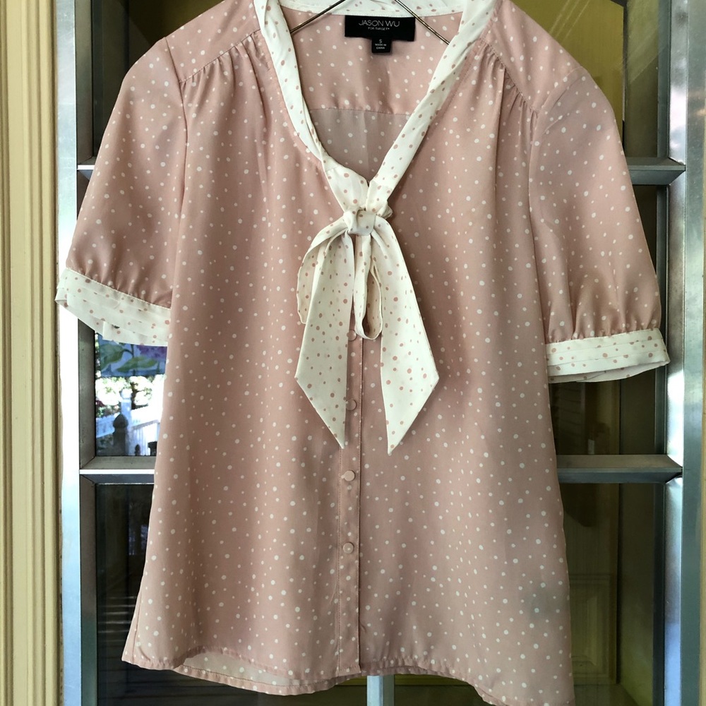 JASON WU FOR TARGET TIE NECK POLKA DOT BLOUSE.